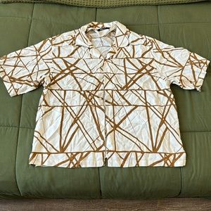 Play The Field Short Sleeve Button Up - Off White